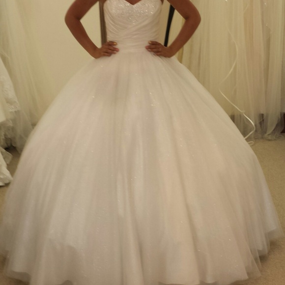 Alfred Angelo Disney Cinderella 205 Fairytale Wedding Dress Diamond White Sz. 2 - Picture 12 of 12